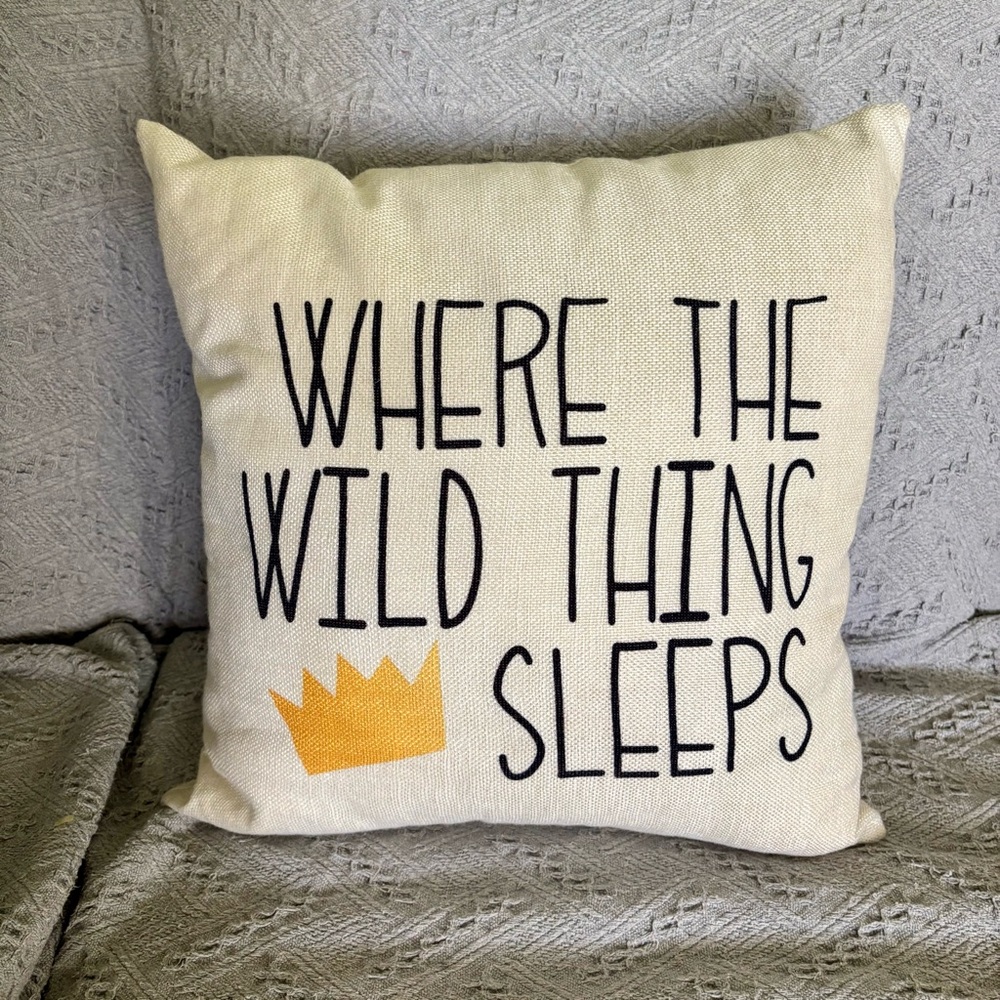 Where The Wild Things Are Decorative Pillow, Nursery, Kids Room